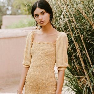 Faithfull the Brand Es Saada Mini Dress In Desert